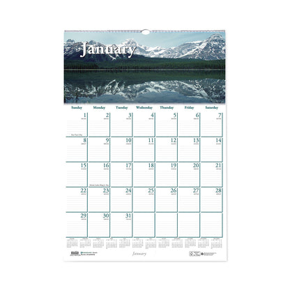 House of Doolittle Earthscapes Recycled Monthly Wall Calendar, Scenic Beauty Photography, 12 x 16.5, White Sheets, 12-Month (Jan-Dec): 2023