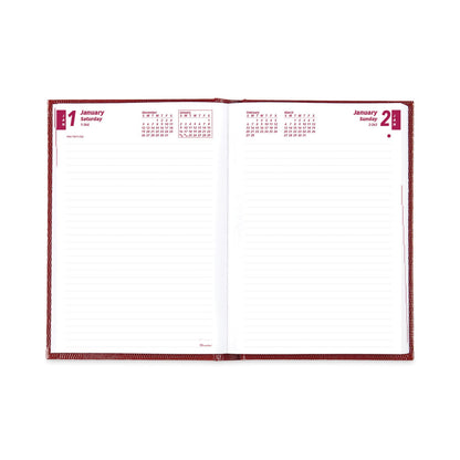 Brownline Daily/Monthly Planner, 8.25 x 5.75, Red Cover, 12-Month (Jan to Dec): 2023