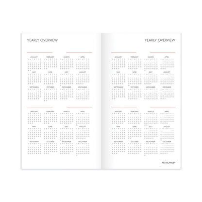 AT-A-GLANCE Badge Floral Two-Year Monthly Planner, Badge Floral Artwork, 6 x 3.5, Blue/Green Cover, 24-Month (Jan to Dec): 2023 to 2024