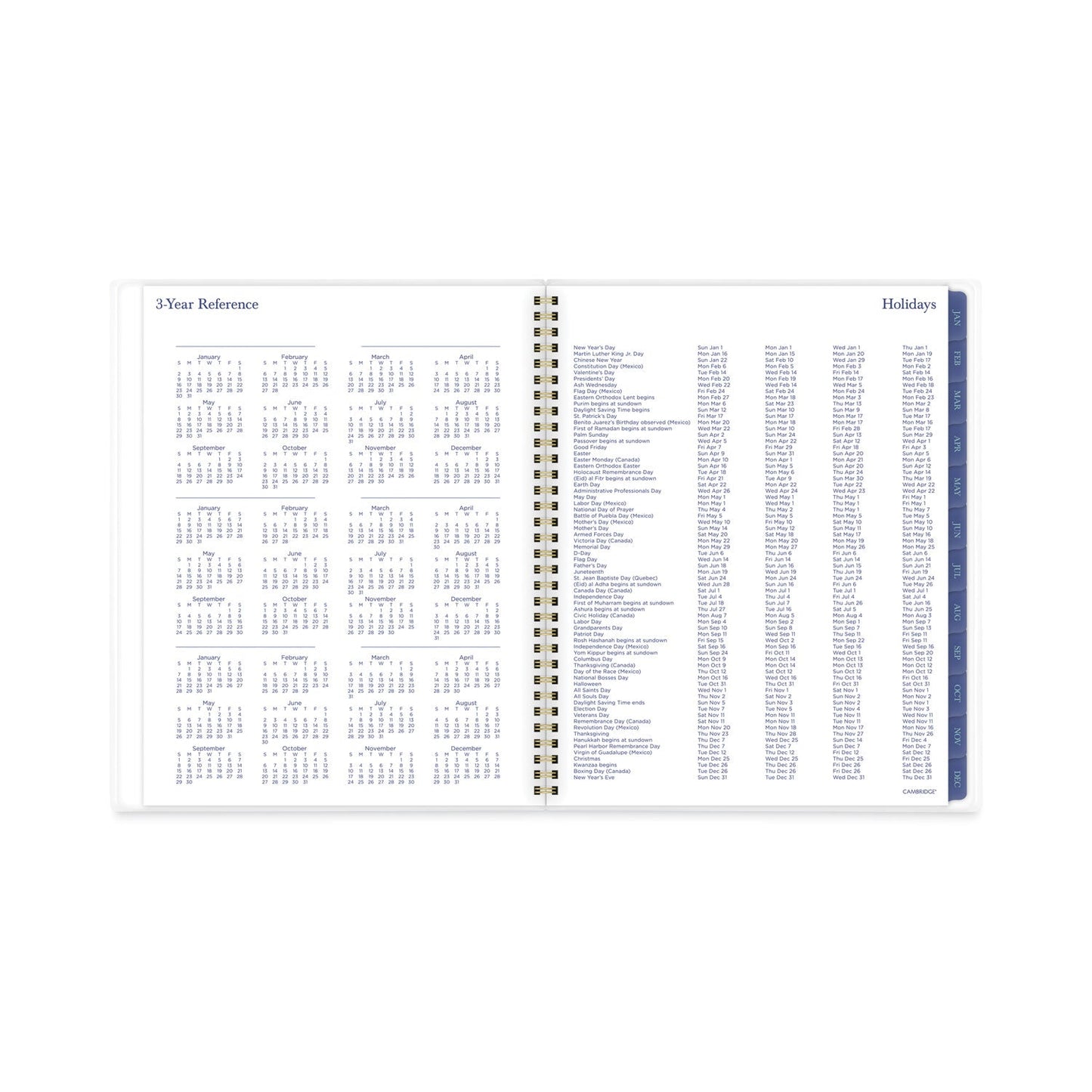 Cambridge Precious Weekly/Monthly Planner, Precious Floral Artwork, 11 x 8.5, Blue/Green/Pink Cover, 12-Month (Jan to Dec): 2023