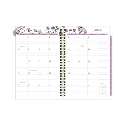 Cambridge Summer Garden Weekly/Monthly Planner, Summer Garden Artwork, 8.5 x 5, Blue/Green/Purple Cover, 12-Month (Jan to Dec): 2023