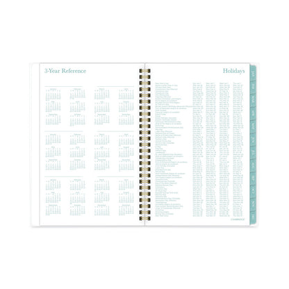 Cambridge Bali Weekly/Monthly Planner, Bali Leaf Artwork, 8.5 x 5.5, Green/White Cover, 12-Month (Jan to Dec): 2023