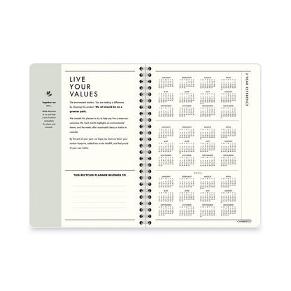 Cambridge GreenPath Weekly/Monthly Planner, GreenPath Artwork, 8.5 x 5.5, White/Green Cover, 12 Month (Jan to Jan): 2023