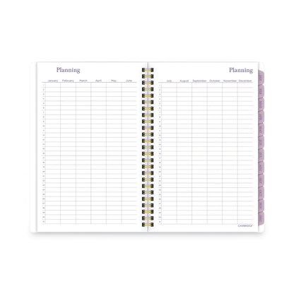 Cambridge Summer Garden Weekly/Monthly Planner, Summer Garden Artwork, 8.5 x 5, Blue/Green/Purple Cover, 12-Month (Jan to Dec): 2023