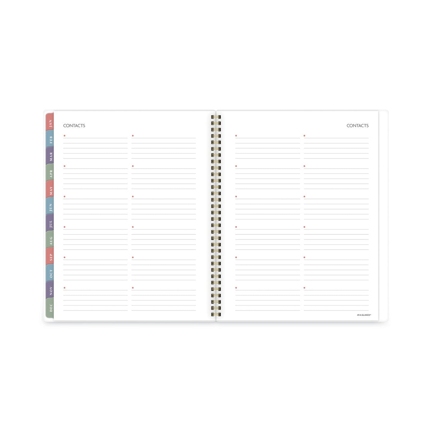 AT-A-GLANCE Badge Floral Weekly/Monthly Planner, Badge Floral Artwork, 11x8.5, Blue/Green/Pink Cover, 13-Month(Jan to Jan): 2023 to 2024