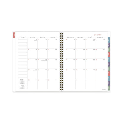 AT-A-GLANCE Badge Floral Weekly/Monthly Planner, Badge Floral Artwork, 11x8.5, Blue/Green/Pink Cover, 13-Month(Jan to Jan): 2023 to 2024