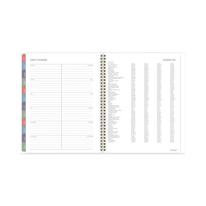 AT-A-GLANCE Badge Floral Weekly/Monthly Planner, Badge Floral Artwork, 11x8.5, Blue/Green/Pink Cover, 13-Month(Jan to Jan): 2023 to 2024