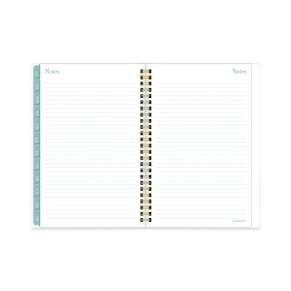 Cambridge Bali Weekly/Monthly Planner, Bali Leaf Artwork, 8.5 x 5.5, Green/White Cover, 12-Month (Jan to Dec): 2023