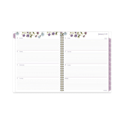 Cambridge Summer Garden Weekly/Monthly Planner, Summer Garden Artwork, 11.8.5 x 5, Blue/Green/Purple Cover, 12-Month (Jan to Dec): 2024