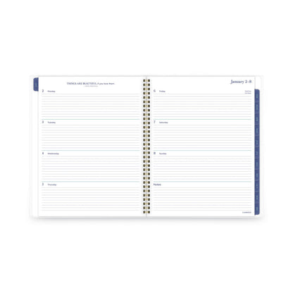 Cambridge Precious Weekly/Monthly Planner, Precious Floral Artwork, 11 x 8.5, Blue/Green/Pink Cover, 12-Month (Jan to Dec): 2023