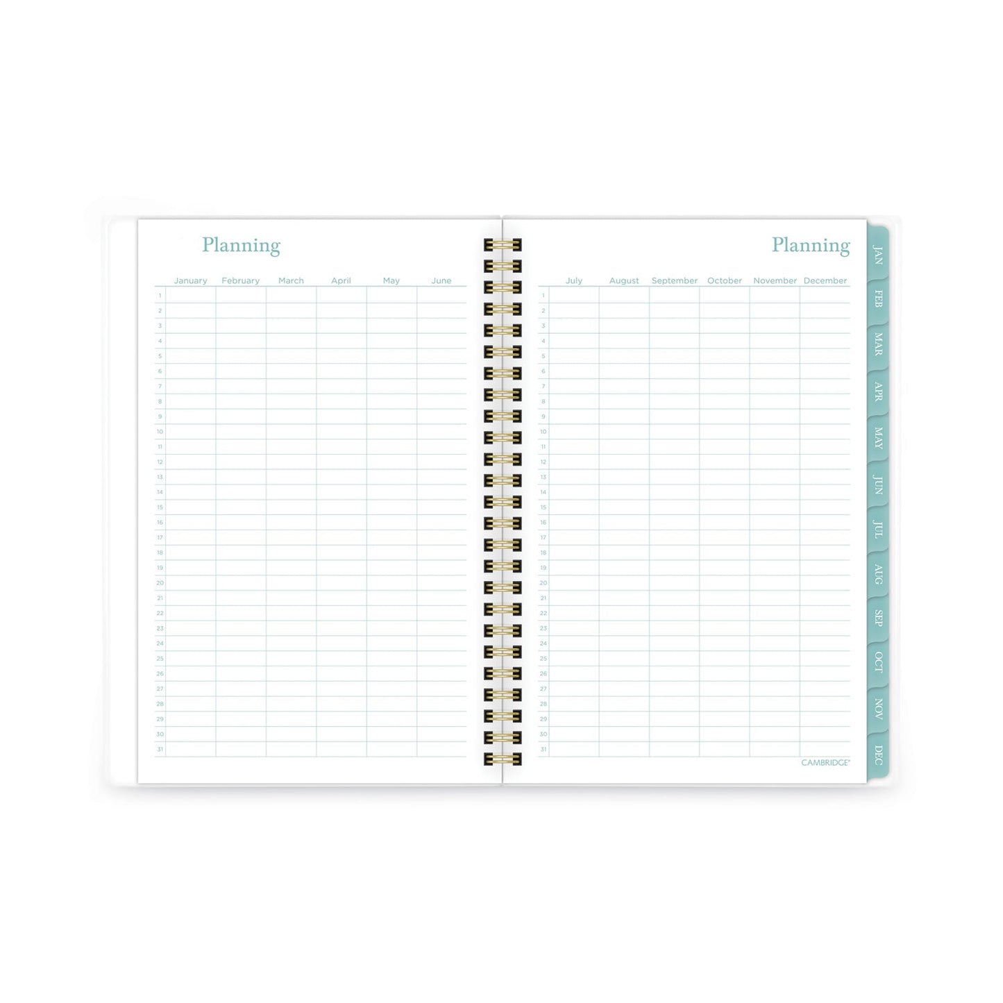 Cambridge Bali Weekly/Monthly Planner, Bali Leaf Artwork, 8.5 x 5.5, Green/White Cover, 12-Month (Jan to Dec): 2023