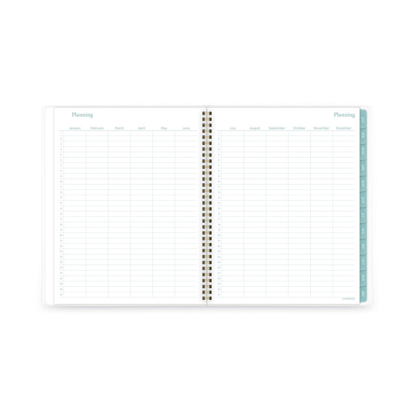 Cambridge Bali Weekly/Monthly Planner, Bali Leaf Artwork, 11 x 8.5, Green/White Cover, 12-Month (Jan to Dec): 2023