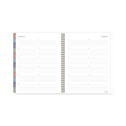 AT-A-GLANCE Badge Hand Drawn Geo Weekly/Monthly Planner, Badge Geo Artwork, 11x8.5, Blue/White Cover, 13-Month(Jan to Jan): 2023 to 2024