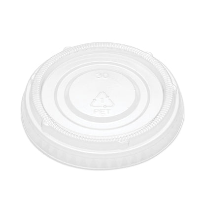 SupplyCaddy Portion Cup Lids, Fits 2 oz Portion Cups, Clear, 2,500/Carton
