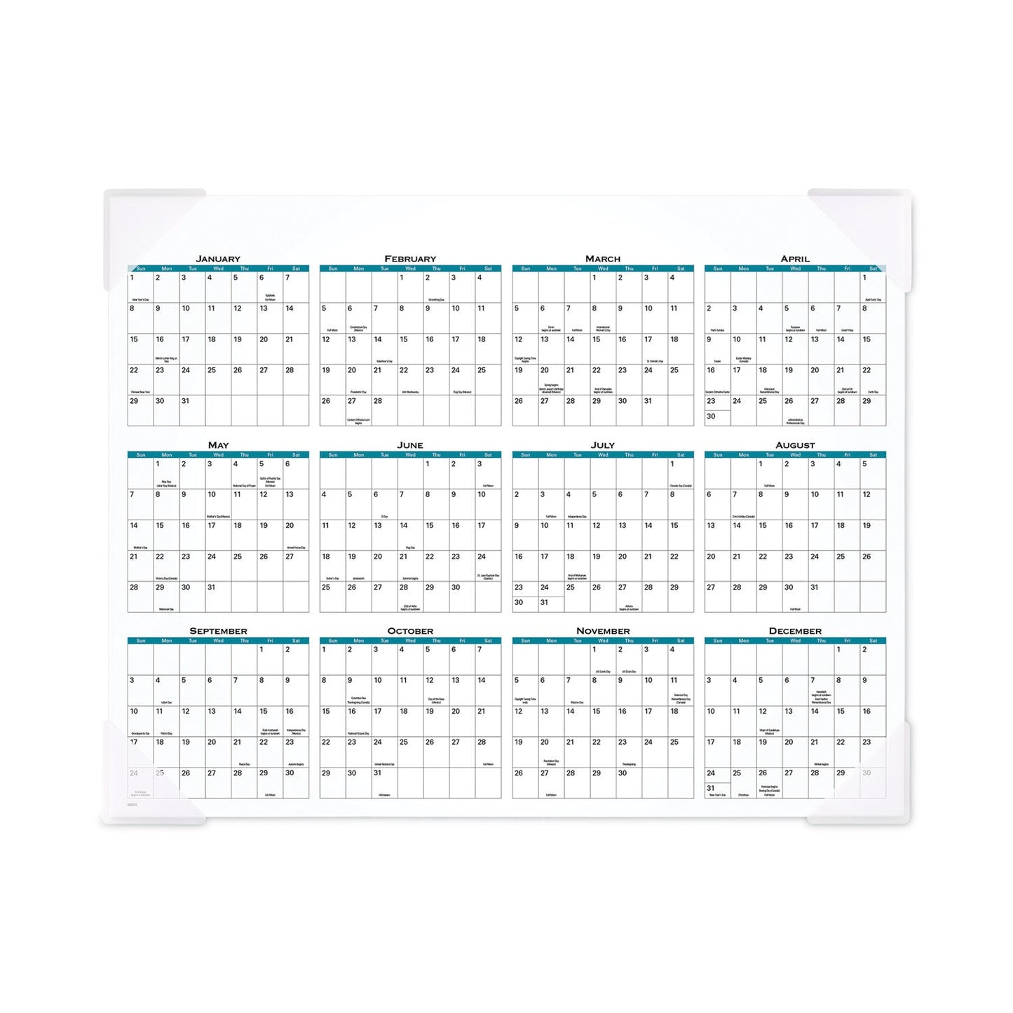 AT-A-GLANCE Landscape Panoramic Desk Pad, Landscapes Photography, 22 x 17, White Sheets, Clear Corners, 12-Month (Jan-Dec): 2023