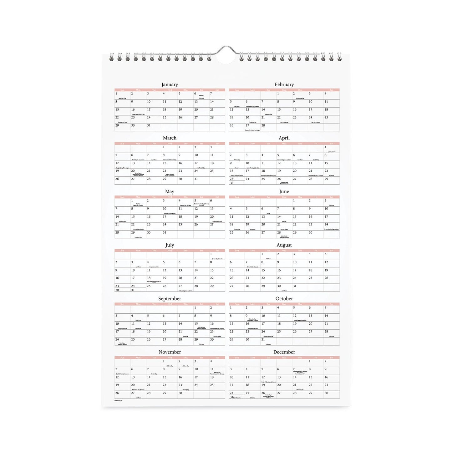 AT-A-GLANCE Scenic Monthly Wall Calendar, Scenic Landscape Photography, 12 x 17, White/Multicolor Sheets, 12-Month (Jan to Dec): 2023