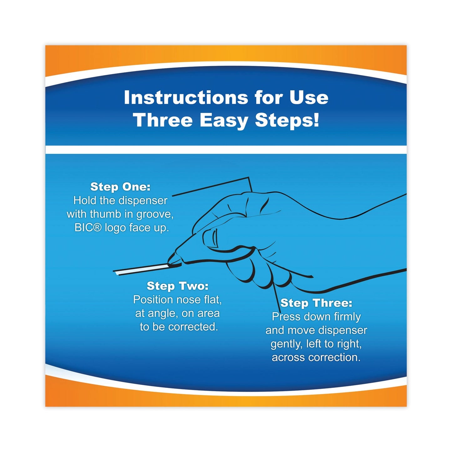 BIC Wite-Out EZ Correct Correction Tape, Non-Refillable, Blue Applicator, 0.17" x 472"