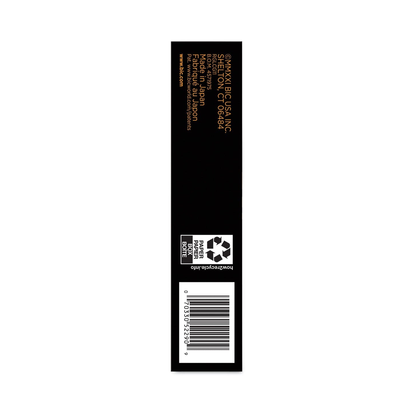 BIC Gel-ocity Quick Dry Gel Pen, Retractable, Medium 0.7 mm, Black Ink, Black Barrel, Dozen