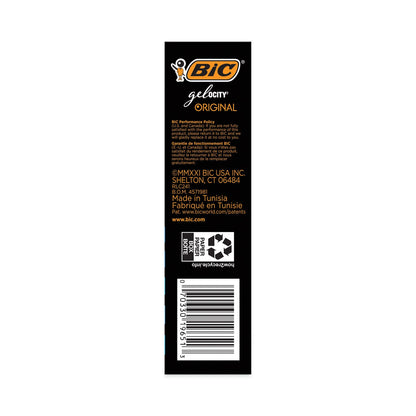 BIC Gel-ocity Gel Pen Value Pack, Retractable, Medium 0.7 mm, Black Ink, Black Barrel, 24/Pack
