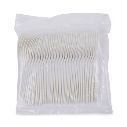 Eco-Products Plantware Compostable Cutlery, Spoon, 6", Pearl White, 50/Pack, 20 Pack/Carton