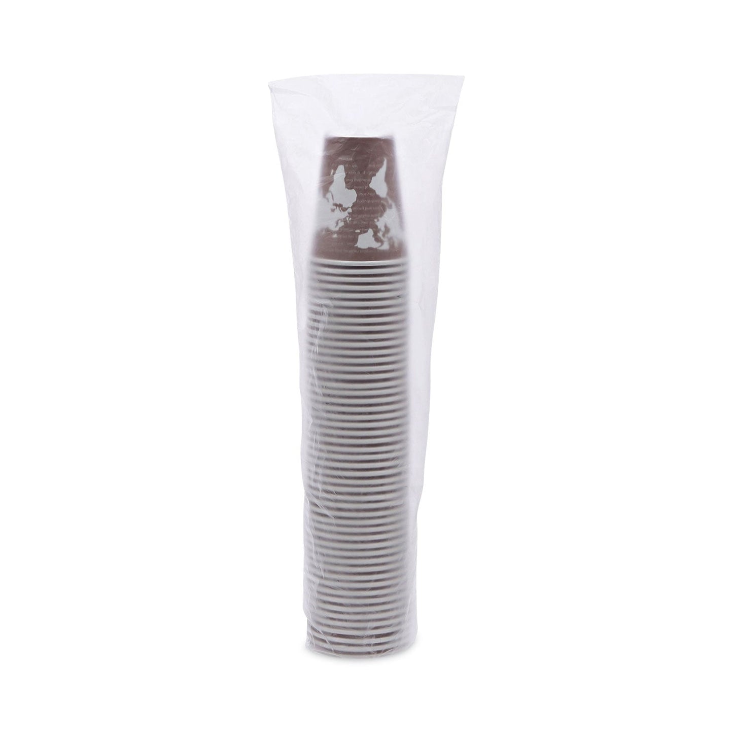 Eco-Products World Art Renewable and Compostable Hot Cups, 8 oz, Plum, 50/Pack