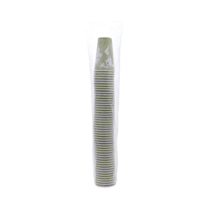 Eco-Products World Art Renewable and Compostable Hot Cups, 16 oz, Moss, 50/Pack