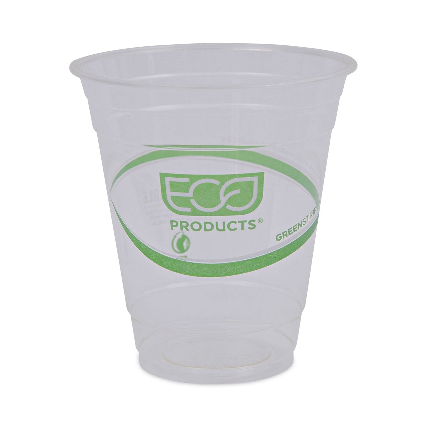 Eco-Products GreenStripe Renewable and Compostable Cold Cups Convenience Pack, 12 oz, Clear, 50/Pack