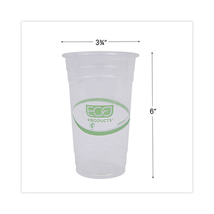 Eco-Products GreenStripe Renewable and Compostable PLA Cold Cups, 24 oz, 50/Pack, 20 Packs/Carton