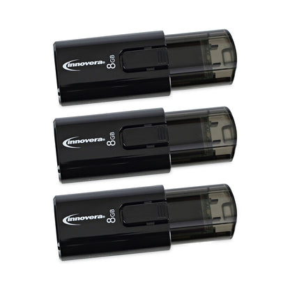 Innovera USB 3.0 Flash Drive, 8 GB, 3/Pack