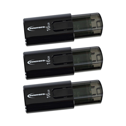 Innovera USB 3.0 Flash Drive, 16 GB, 3/Pack