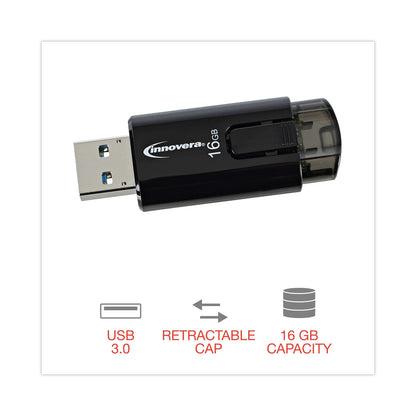 Innovera USB 3.0 Flash Drive, 16 GB, 3/Pack