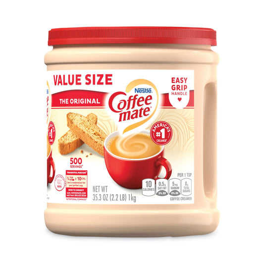 Coffee mate Powdered Creamer Value Size, Original, 35.3 oz Canister, 6/Carton