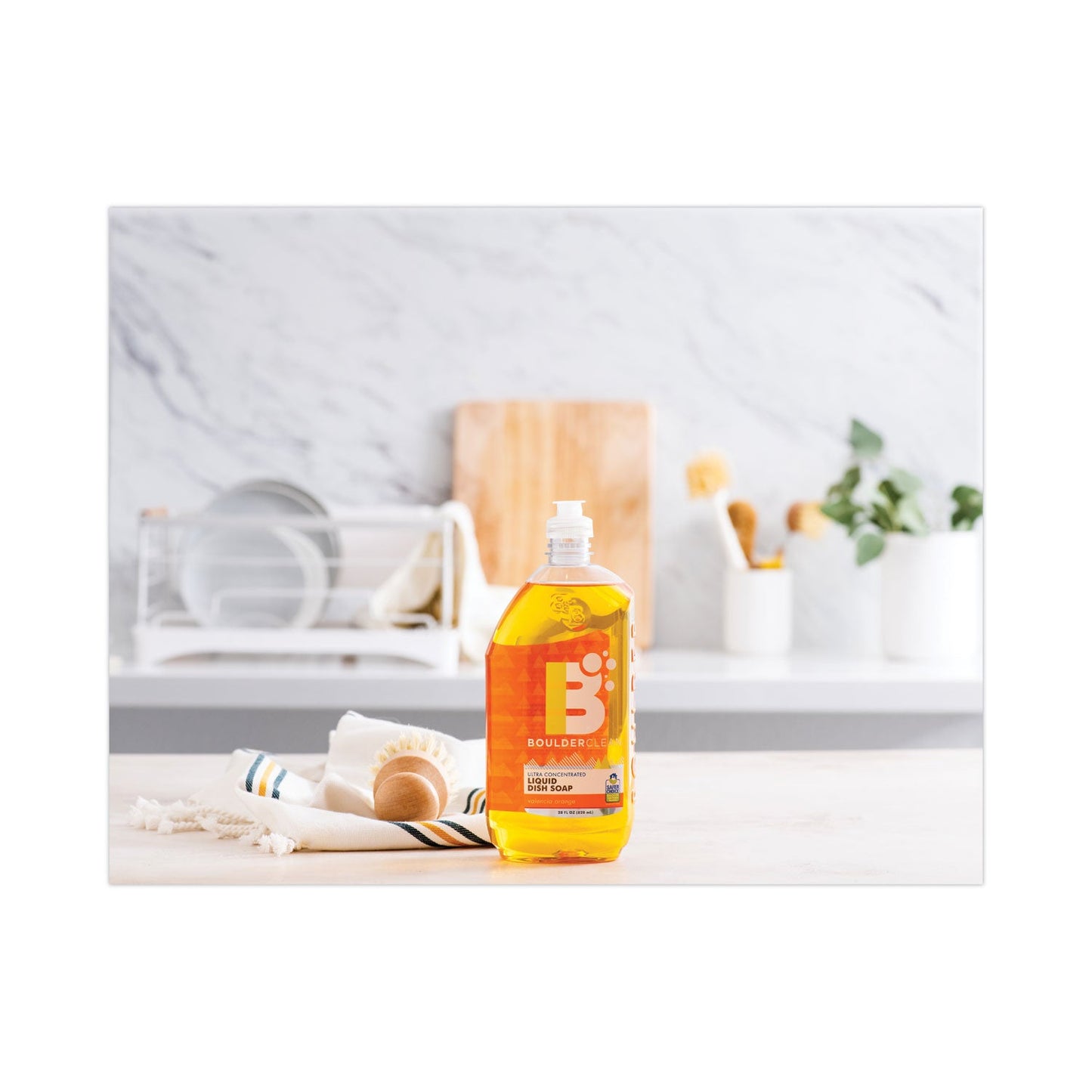 Boulder Clean Liquid Dish Soap, Valencia Orange, 28 oz Bottle
