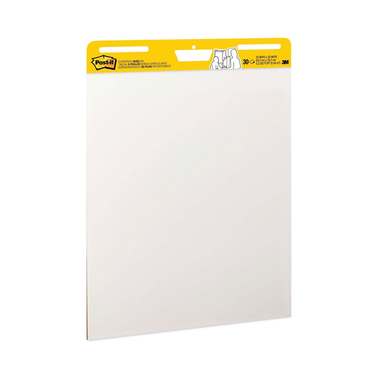 Post-it Vertical-Orientation Self-Stick Easel Pads, Unruled, 25 x 30, White, 30 Sheets, 2/Carton