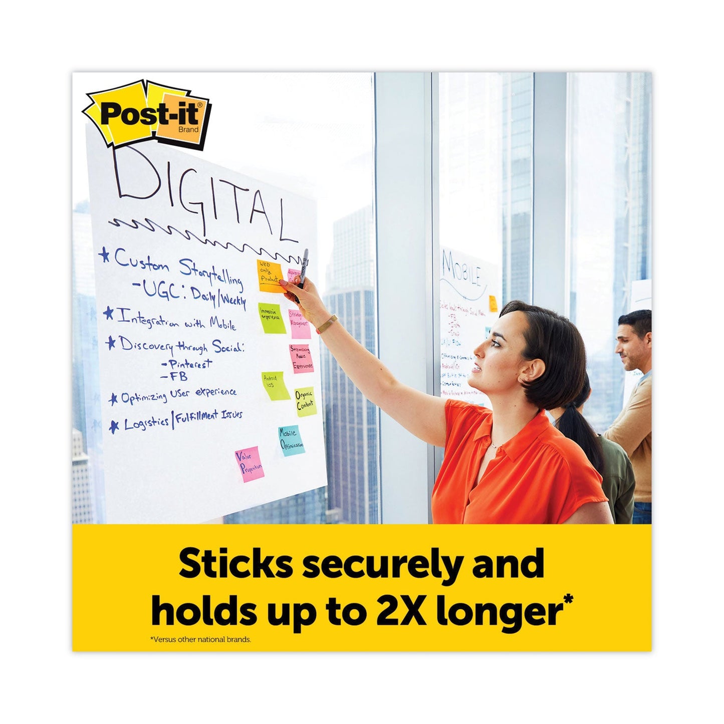 Post-it Vertical-Orientation Self-Stick Easel Pad Value Pack, Quadrille Rule (1 sq/in), 25 x 30, White, 30 Sheets, 4/Carton