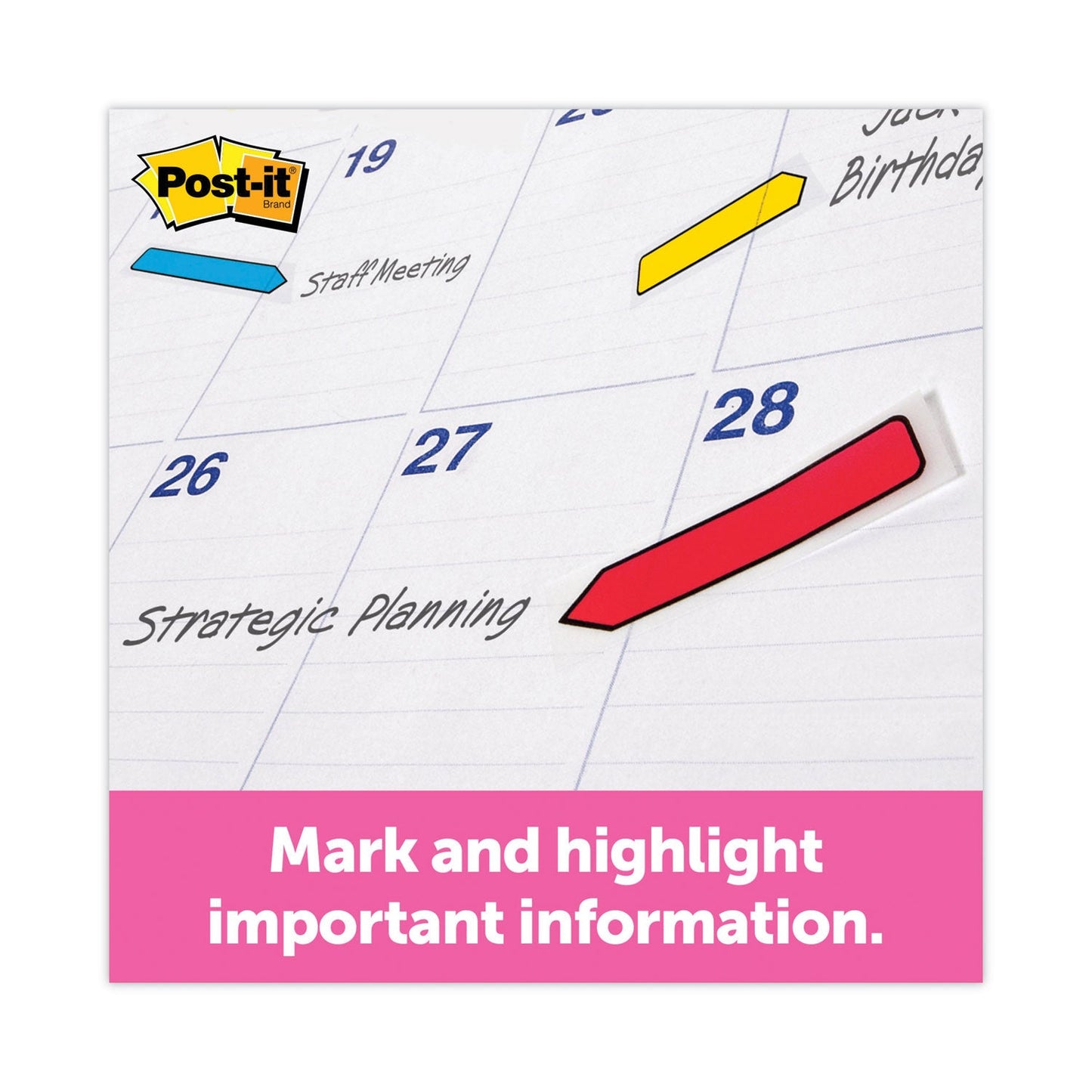 Post-it Arrow 0.5" Page Flags, Assorted Primary/Brights, 252/Pack