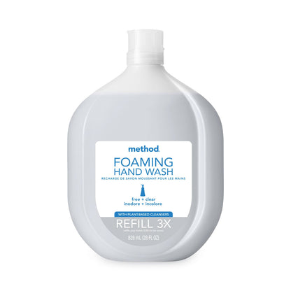Method Foaming Hand Wash Refill Tub, Fragrance-Free, 28 oz Tub, 4/Carton