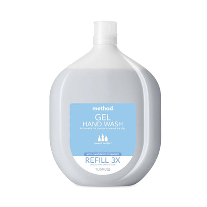 Method Gel Hand Wash Refill Tub, Sweetwater, 34 oz Tub, 4/Carton