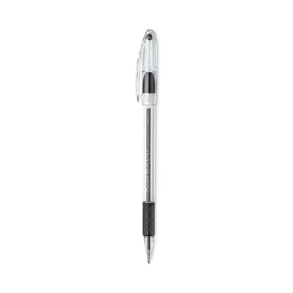 Pentel R.S.V.P. Ballpoint Pen Value Pack, Stick, Medium 1 mm, Black Ink, Clear/Black Barrel, 24/Pack