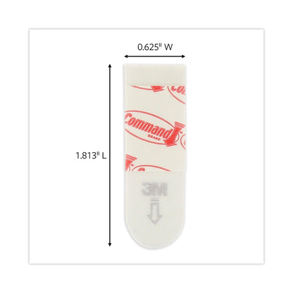 Command Poster Strips, Removable, Holds Up to 1 lb per Pair, 0.63 x 1.75, White, 4/Pack, 100 Packs/Carton
