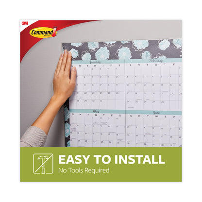 Command Poster Strips, Removable, Holds Up to 1 lb per Pair, 0.63 x 1.75, White, 4/Pack, 100 Packs/Carton