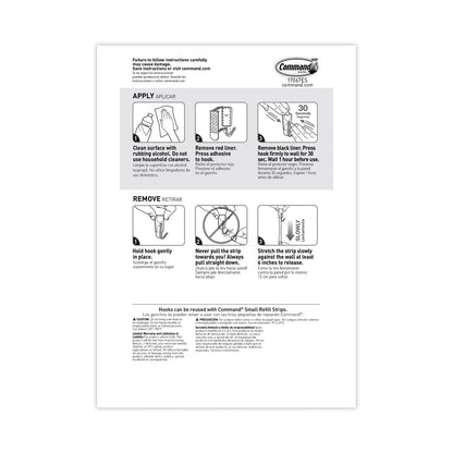 Command General Purpose Hooks, Small, 0.5 lb Cap, White, 28 Hooks and 32 Strips/Pack