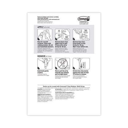 Command Clear Hooks and Strips, Plastic, Medium, 50 Hooks with 50 Adhesive Strips per Carton