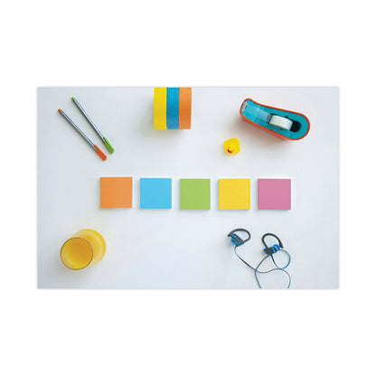 Post-it Pads in Energy Boost Collection Colors, 3" x 3", 90 Sheets/Pad, 12 Pads/Pack