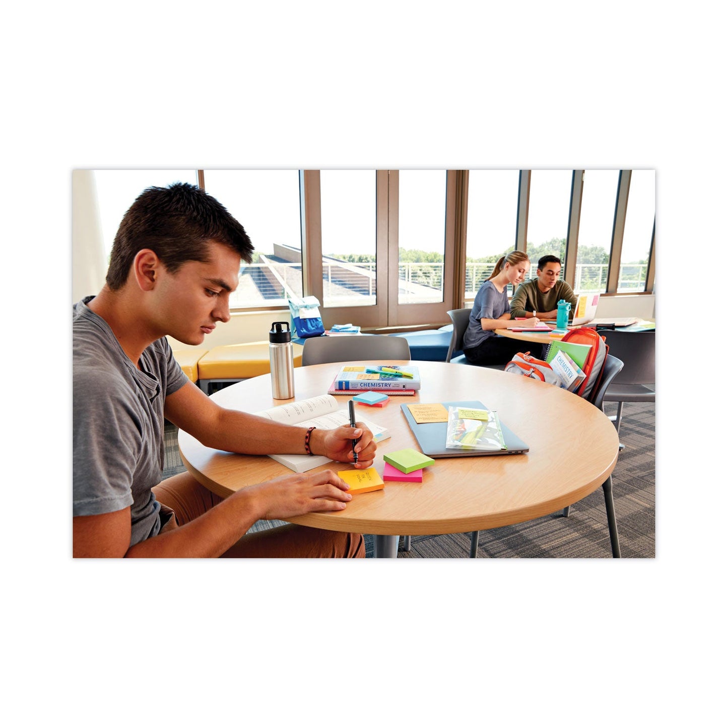 Post-it Pads in Energy Boost Collection Colors, Cabinet Pack, 3" x 3", 70 Sheets/Pad, 24 Pads/Pack
