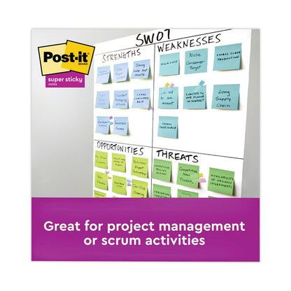 Post-it Recycled Notes in Oasis Collection Colors, Cabinet Pack, 3" x 3", 70 Sheets/Pad, 24 Pads/Pack
