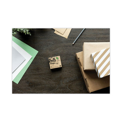 Scotch Magic Greener Tape, 1" Core, 0.75" x 75 ft, Clear, 10/Pack