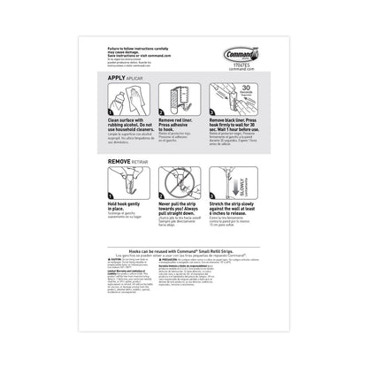 Command General Purpose Wire Hooks Multi-Pack, Small, 0.5 lb Cap, White, 9 Hooks and 12 Strips/Pack