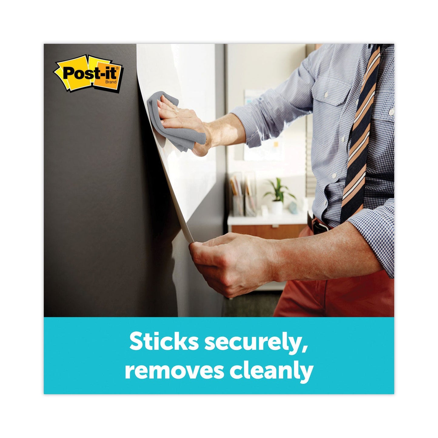 Post-it Dry Erase Surface with Adhesive Backing, 72" x 48", White