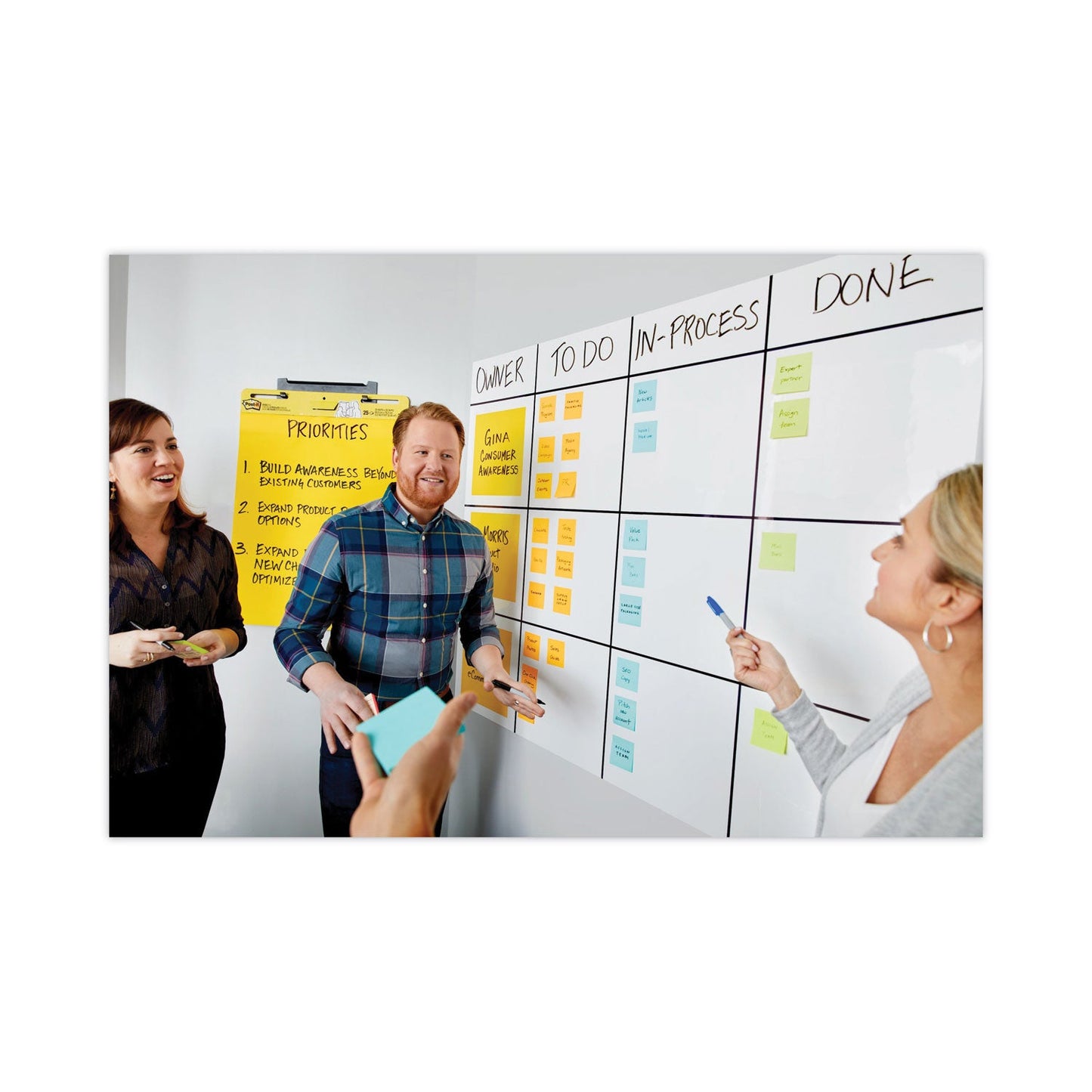 Post-it Dry Erase Surface with Adhesive Backing, 96" x 48", White